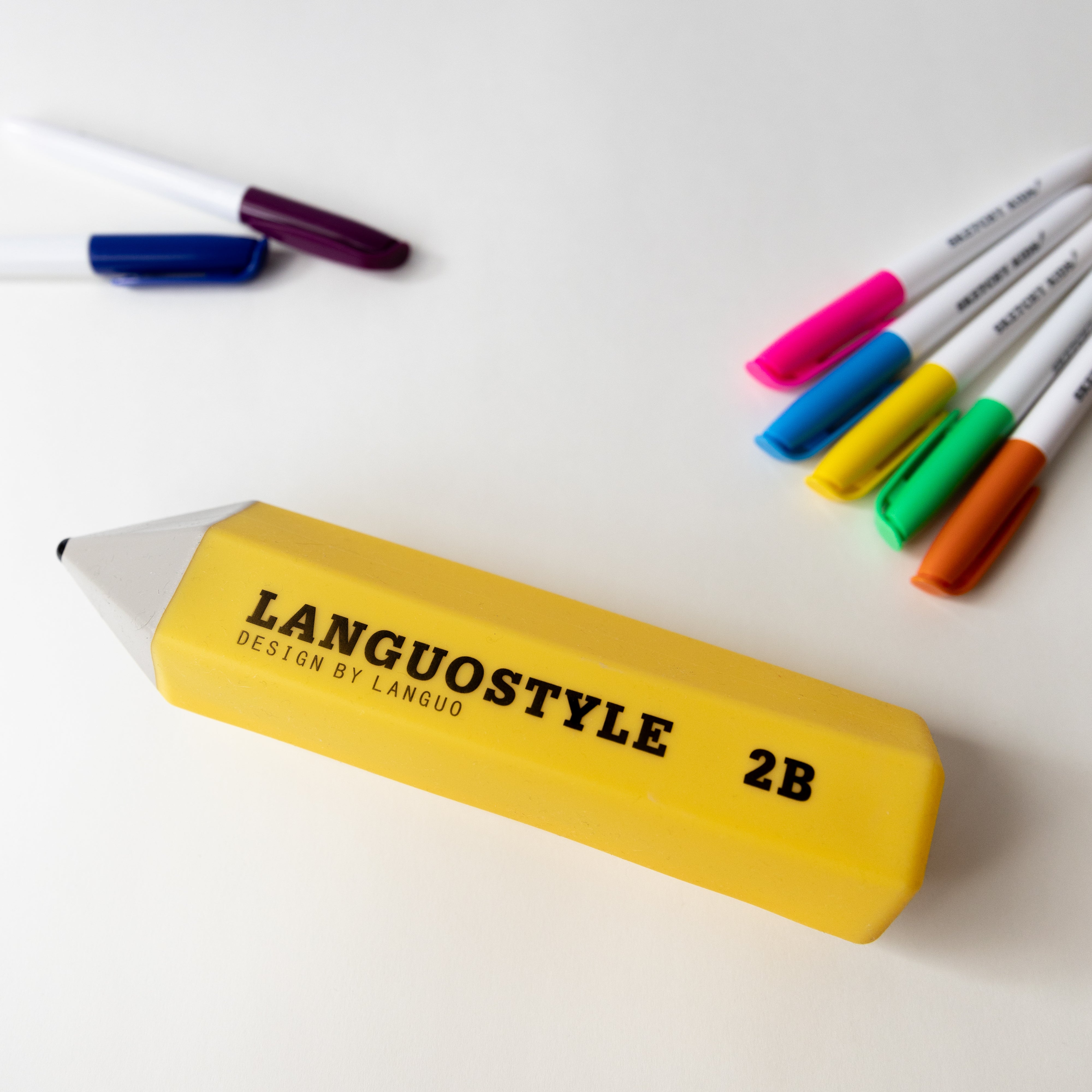 yellow silicone pencil shaped pencil case