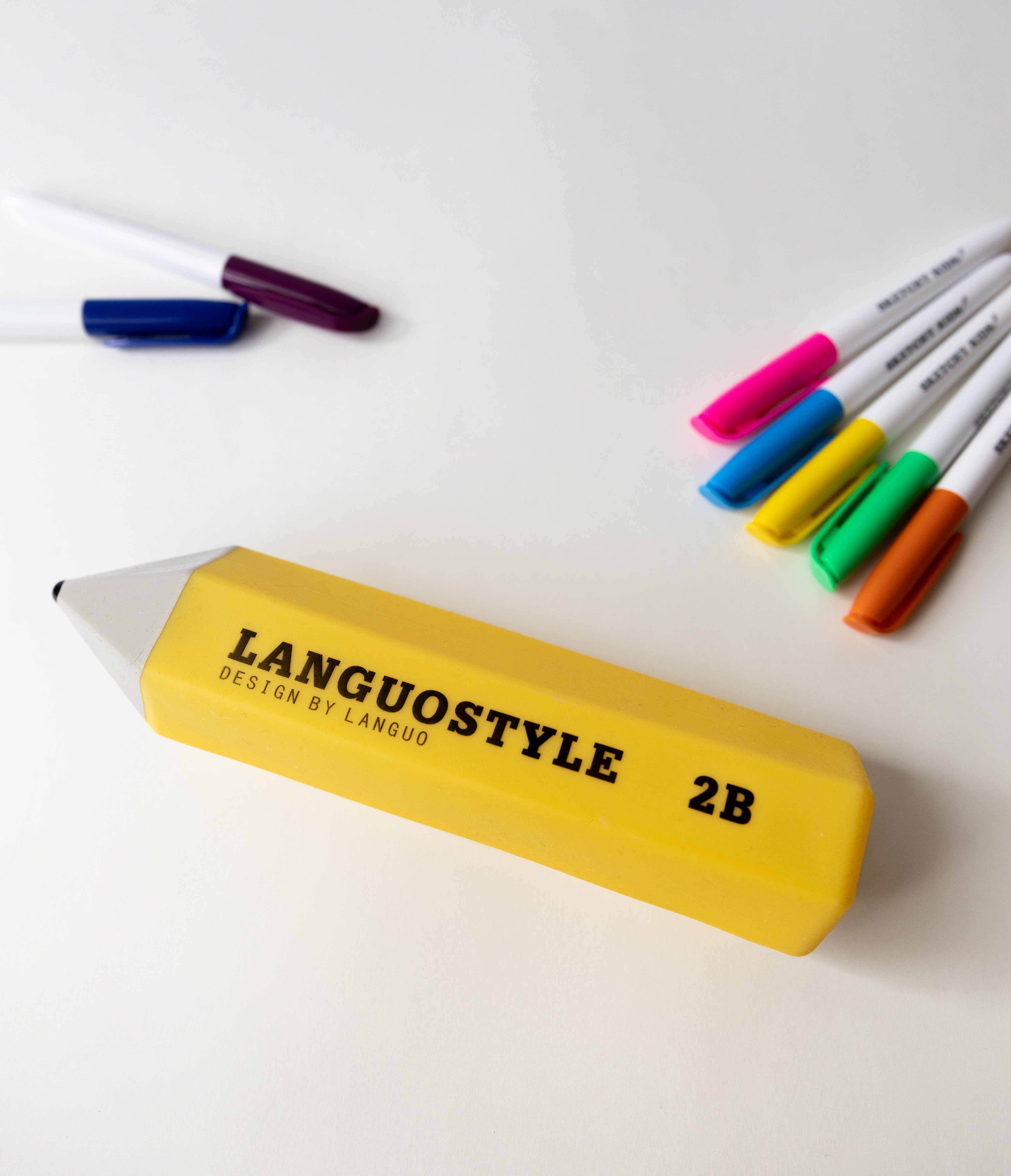 yellow silicone pencil shaped pencil case