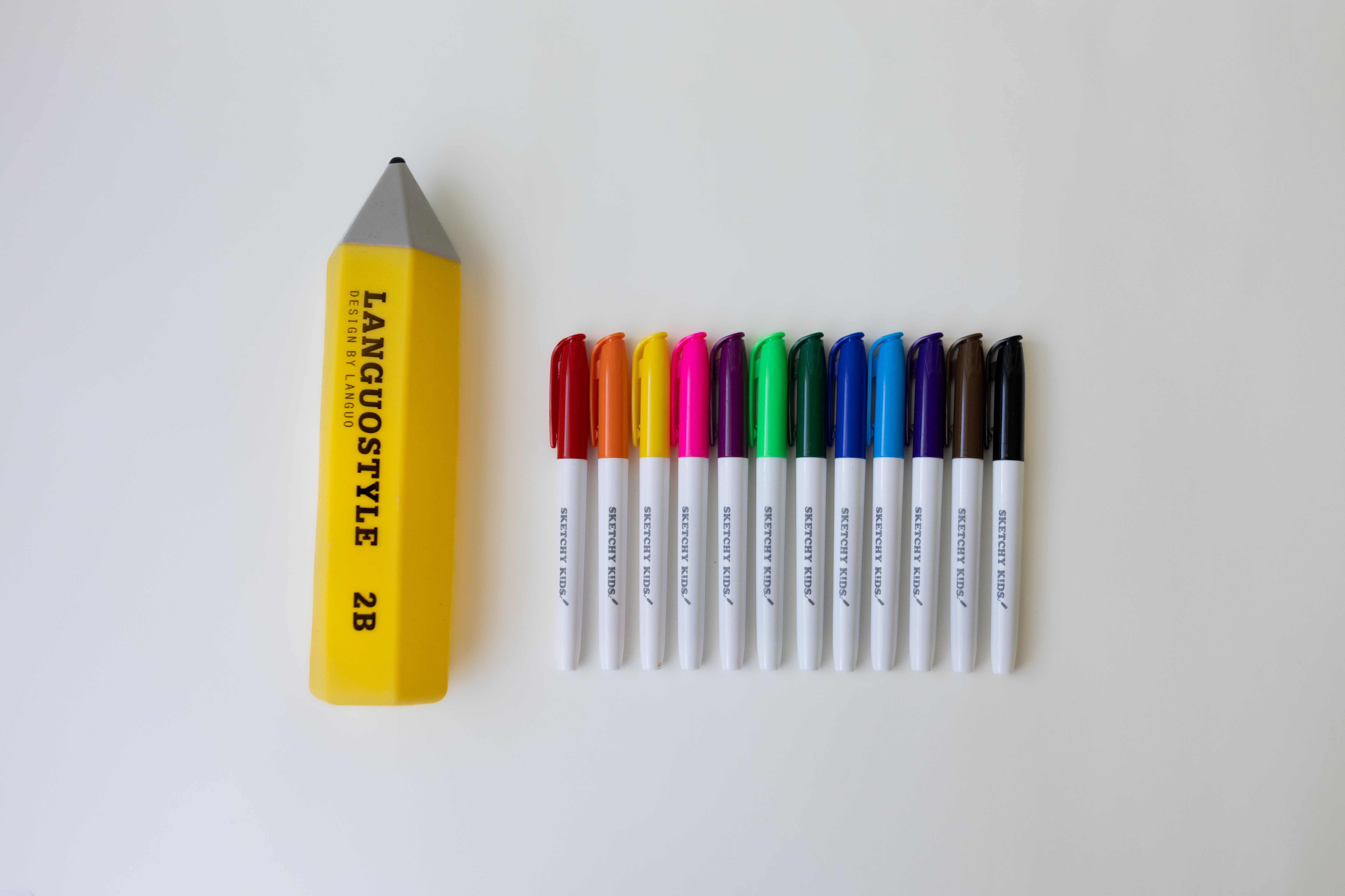 yellow silicone pencil shaped pencil case