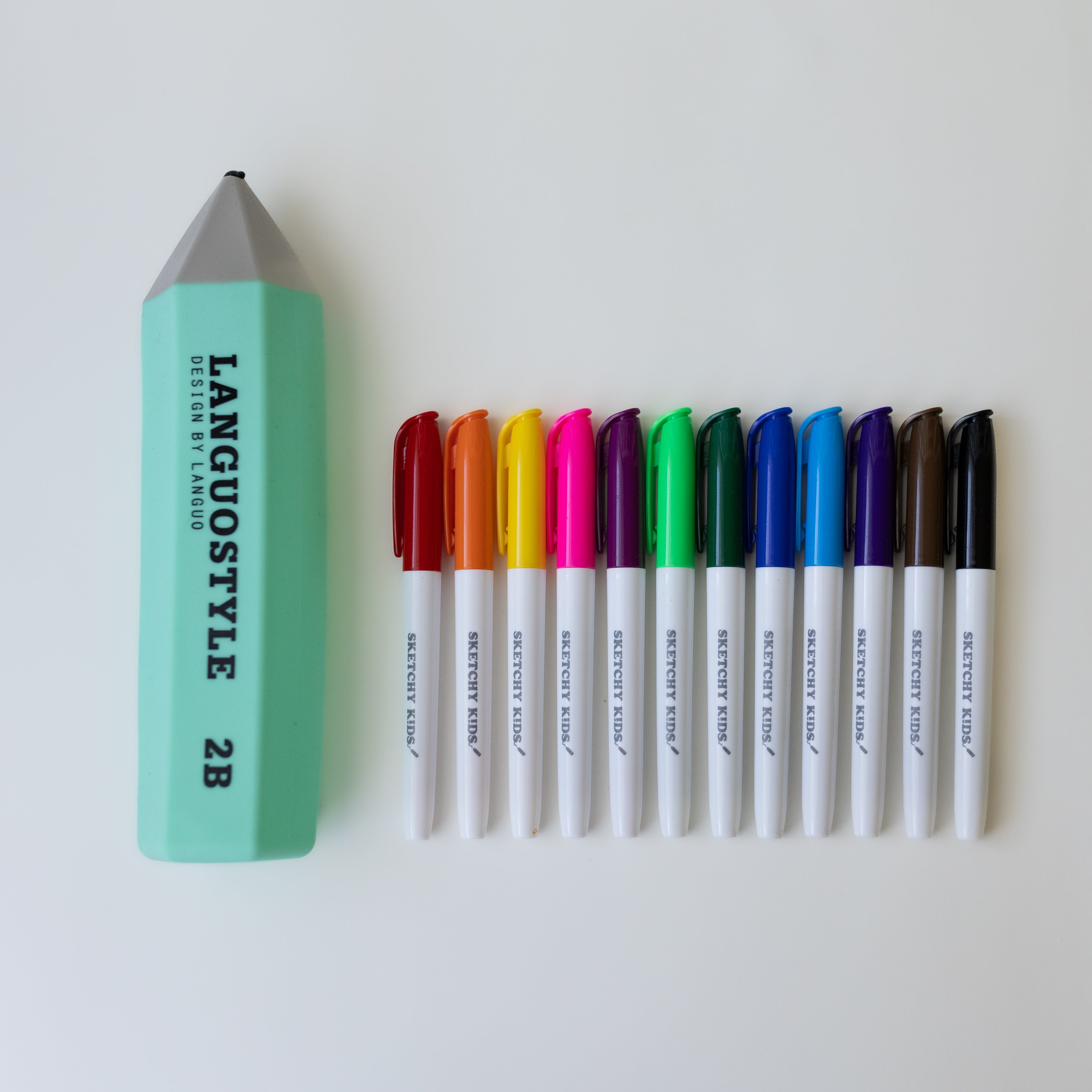 turqoise silicone pencil shaped pencil case