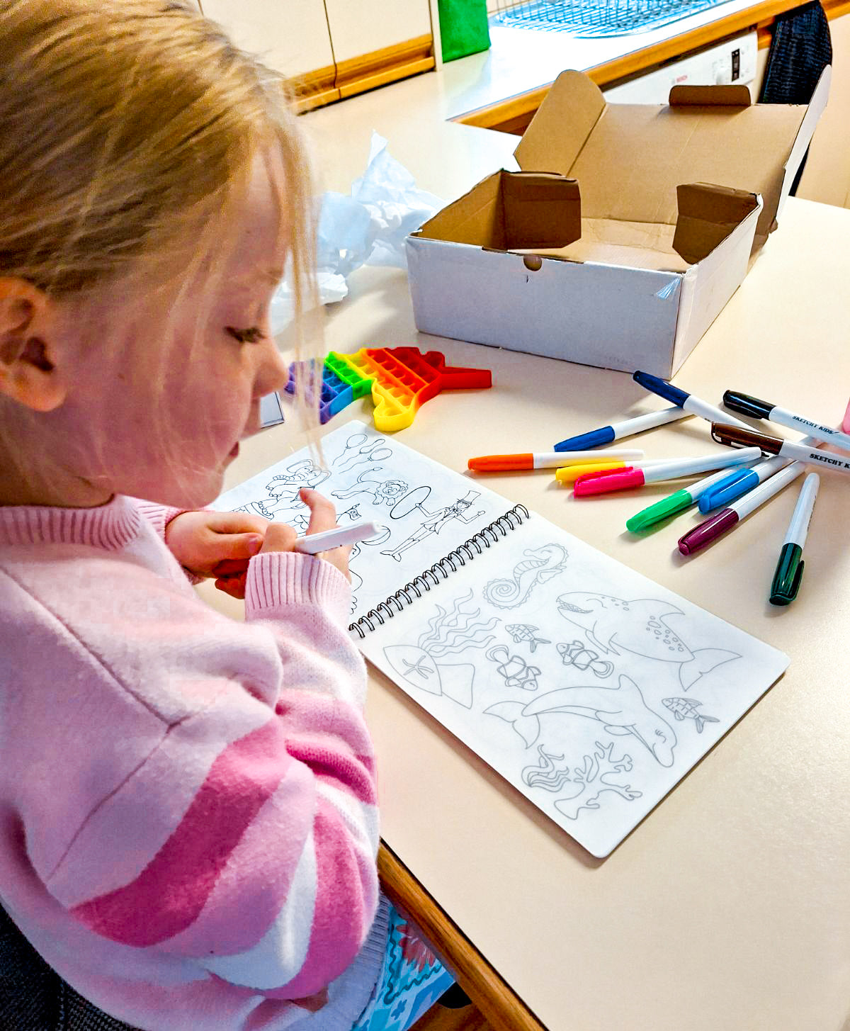 Reusable colouring book for kids.
Silicone colouring book Australia.