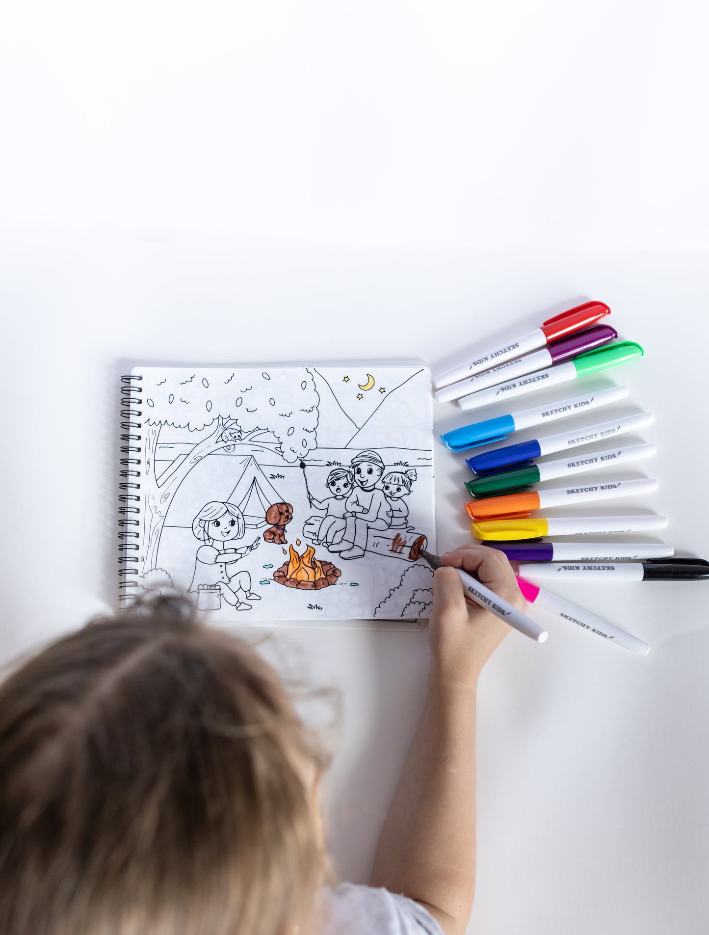 'Family Adventures' Reusable Colouring Book