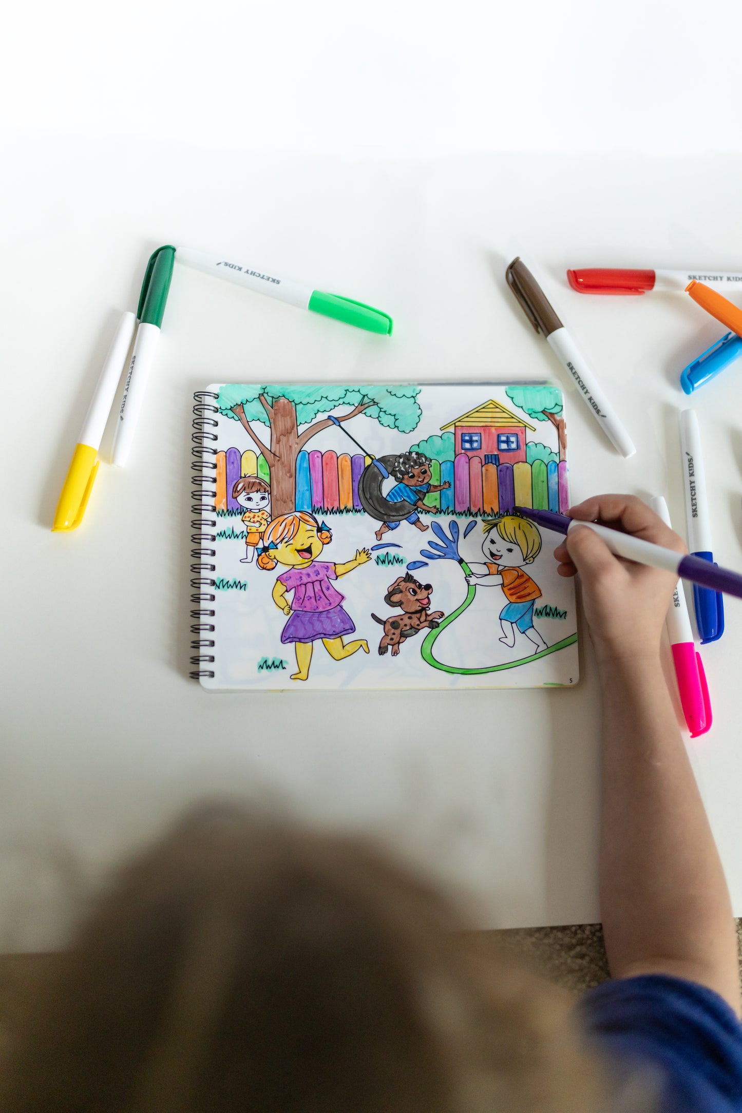 'Family Adventures' Reusable Colouring Book