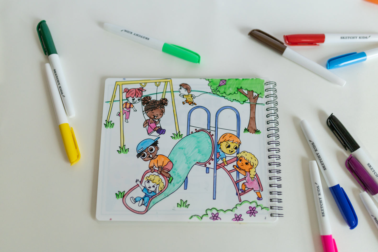 'Family Adventures' Reusable Colouring Book