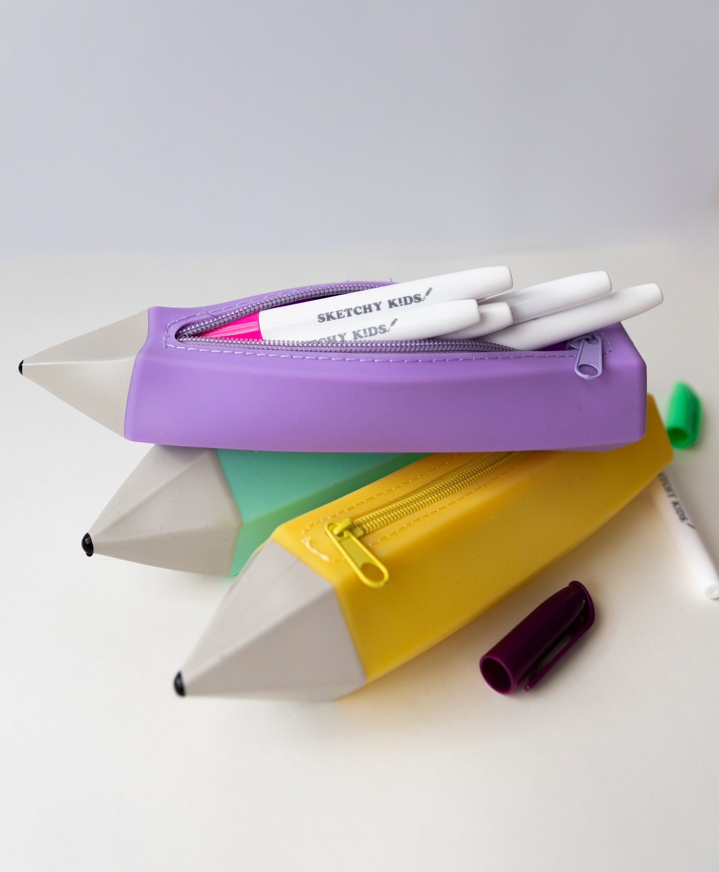 Silicone Pencil Shaped Pencil Case