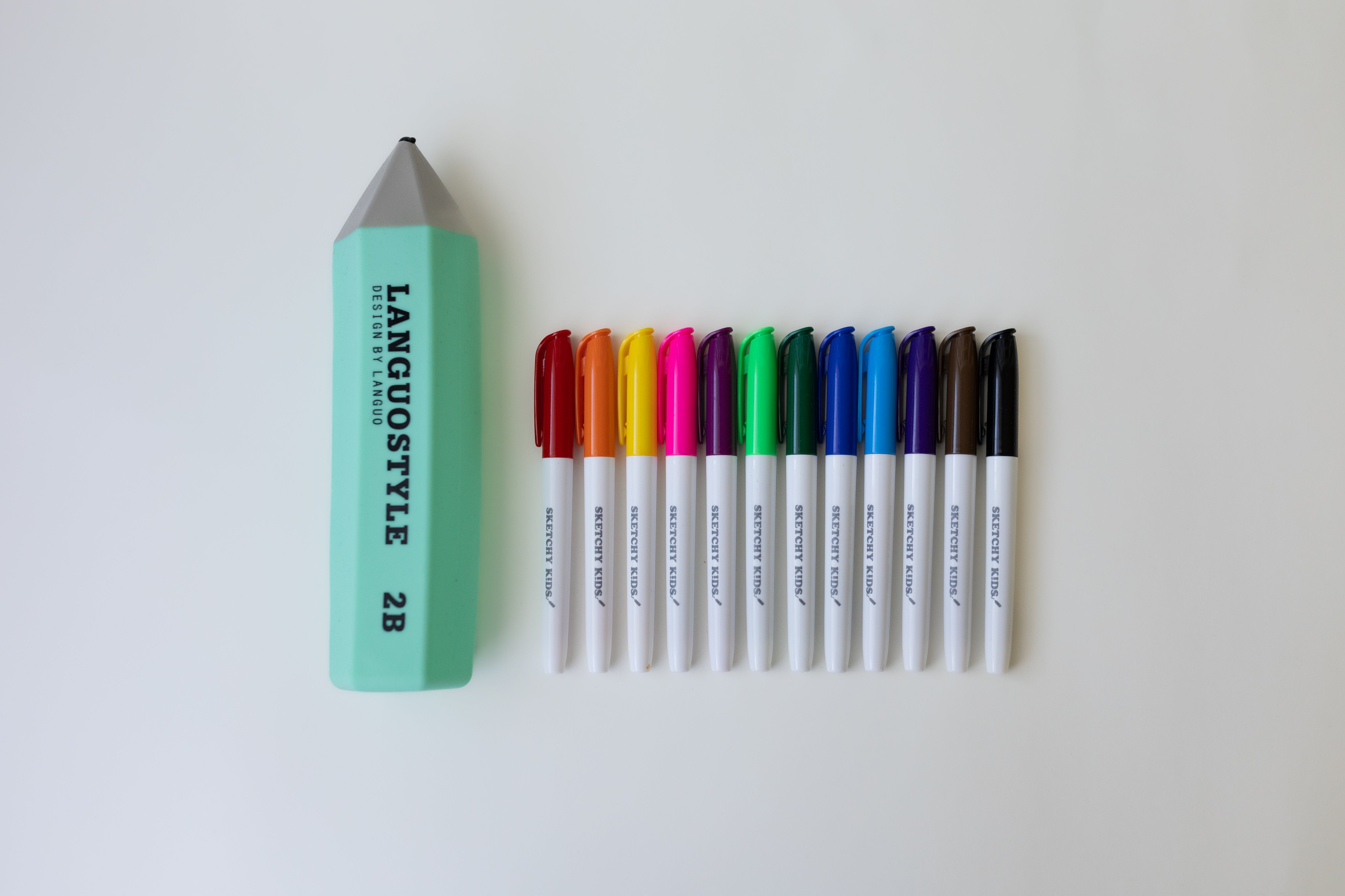 turqoise silicone pencil shaped pencil case