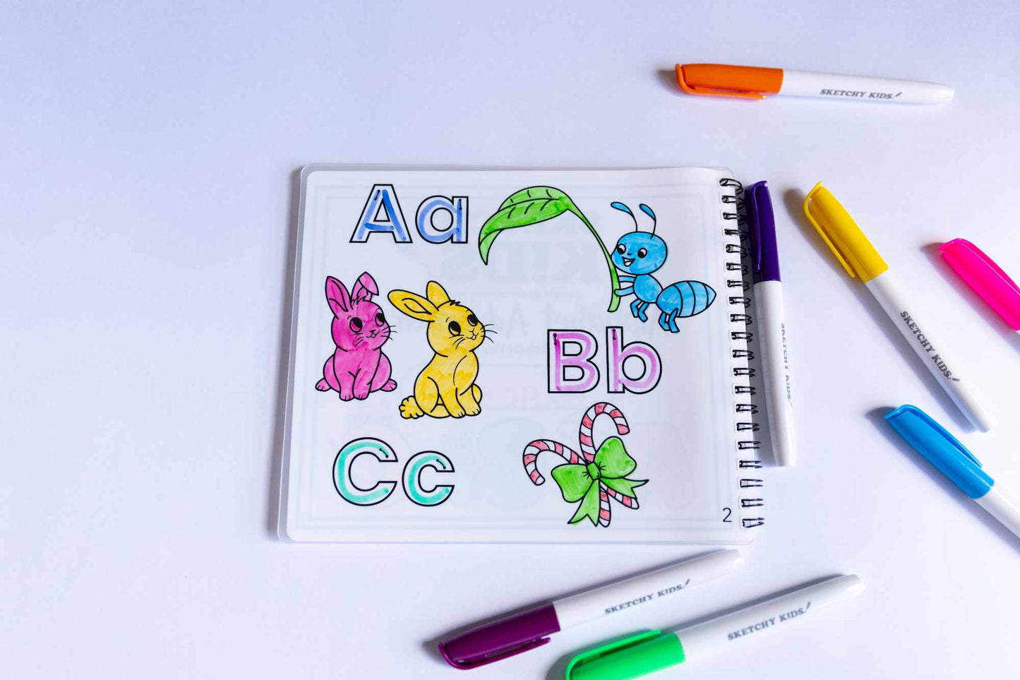 'Alphabet Adventures' Reusable Colouring Book