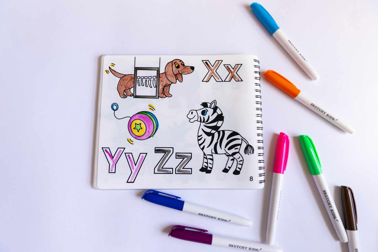 'Alphabet Adventures' Reusable Colouring Book