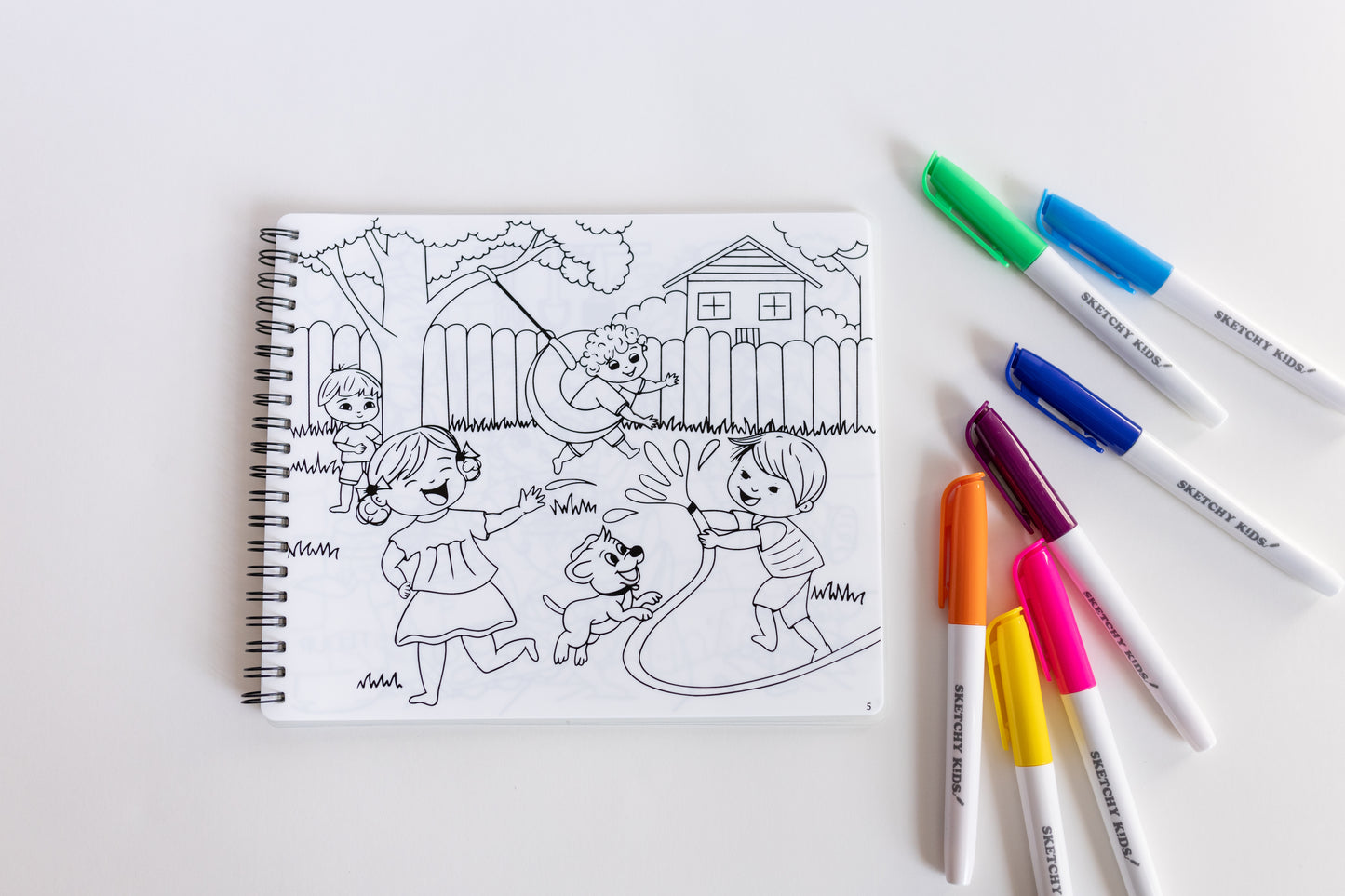 'Family Adventures' Reusable Colouring Book