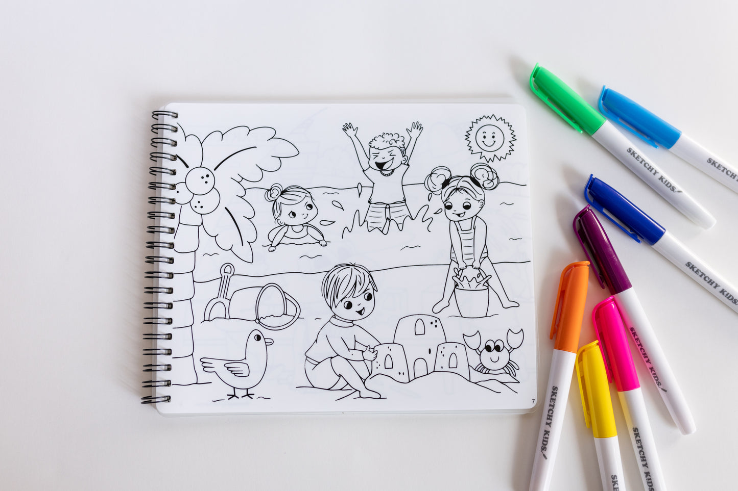 'Family Adventures' Reusable Colouring Book