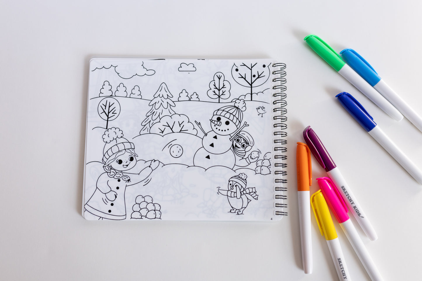 'Family Adventures' Reusable Colouring Book