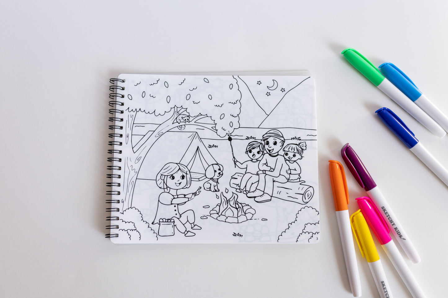 'Family Adventures' Reusable Colouring Book