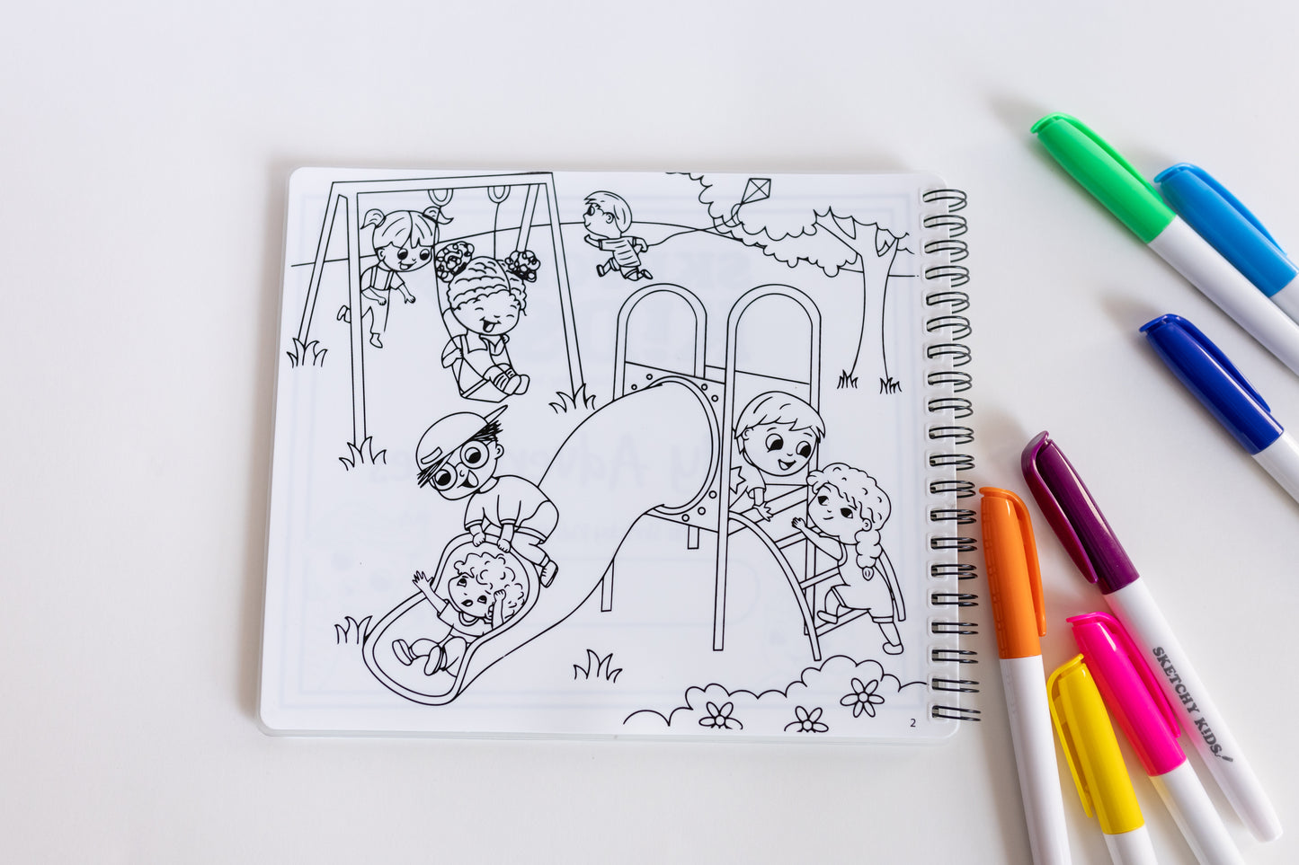 'Family Adventures' Reusable Colouring Book