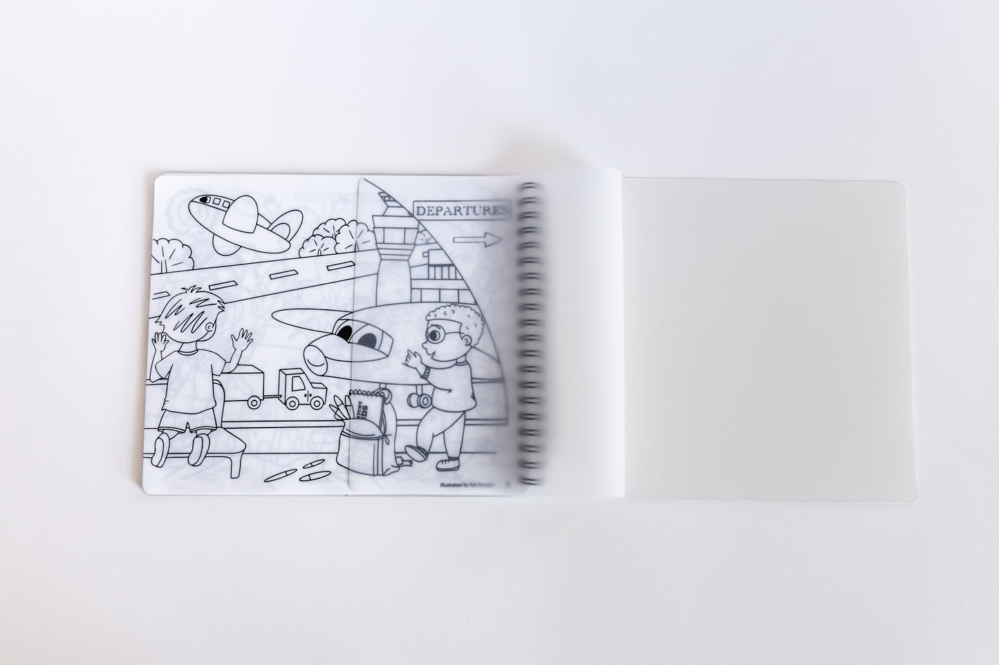 'Family Adventures' Reusable Colouring Book